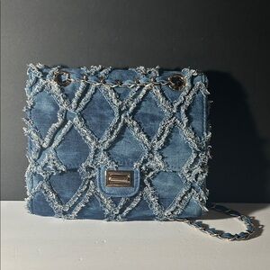 Denim Chain Shoulder Bag